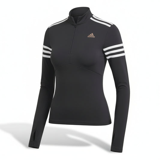Adidas Long Sleeve T-shirts QUARTERZIP W (HC2922-BLACK) Women