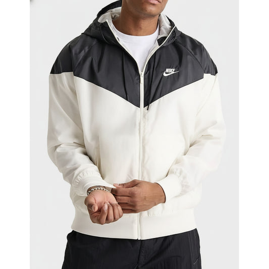 Nike Windrunner Hooded Jacket White Black, Men
