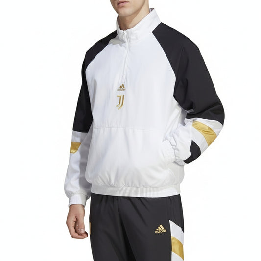 Adidas Track Jackets JUVE ICON TOP (HS9805-WHITE) Men