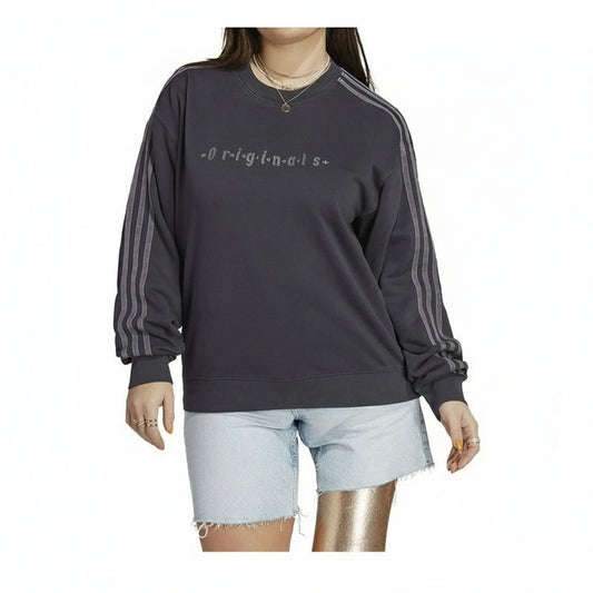 Adidas Originals Black Crewneck Sweatshirt, Women