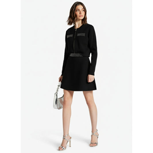 Michael Kors Black Studded Jacket Dress Set (JR570GL5ZV-MID.-BLUE) Women