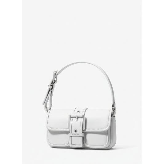 Michael Kors Buckle Shoulder Bag White, Women