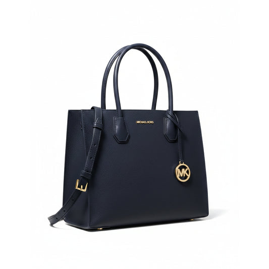 Michael Kors Mercer Navy Leather Handbag (35T2GM9S3L-NAVY) Women