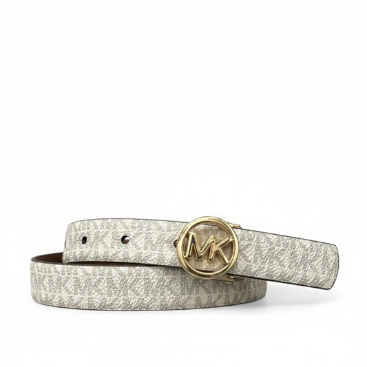 Michael Kors Reversible Logo Belt Cream, Women