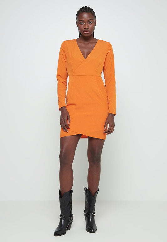 VILOTTE L/S SHORT WRAP DRESS/ZL Women