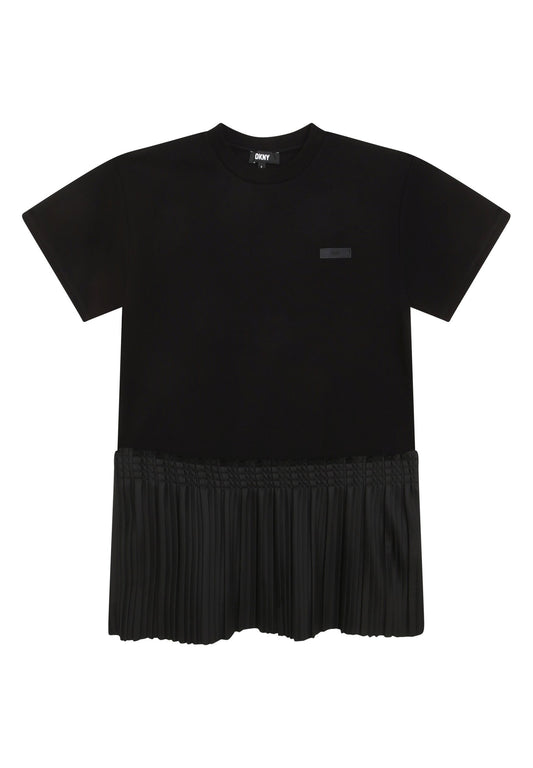 DKNY Pleated bi material dress Black (DK121C0X0-Q11) Women