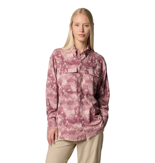 Columbia Elevated View Utility LS Eraser Pink Deco Camo (2126551659) Women