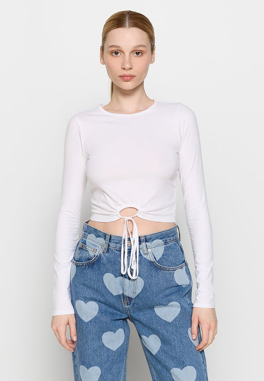 Hollister Co. DTC FT LS TREND CF CINCH CUT OUT WRAP AROUND  4CC $24.95 (ZZO2EUK26-S00) Women