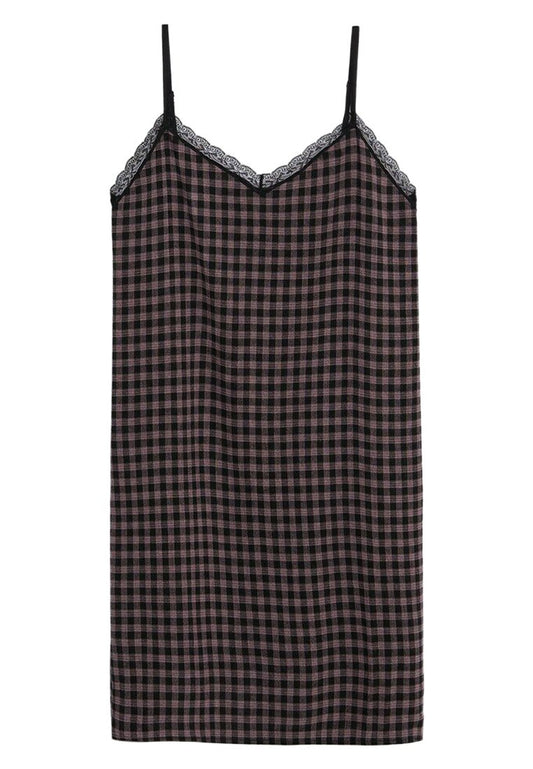 Mango Kids Jurk met gingham ruit purple (M9123F0KZ-I11) Kids