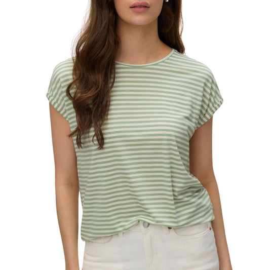 Vero Moda Ava Plain Stripe Shirt (10284469-MISTLETOE) Women