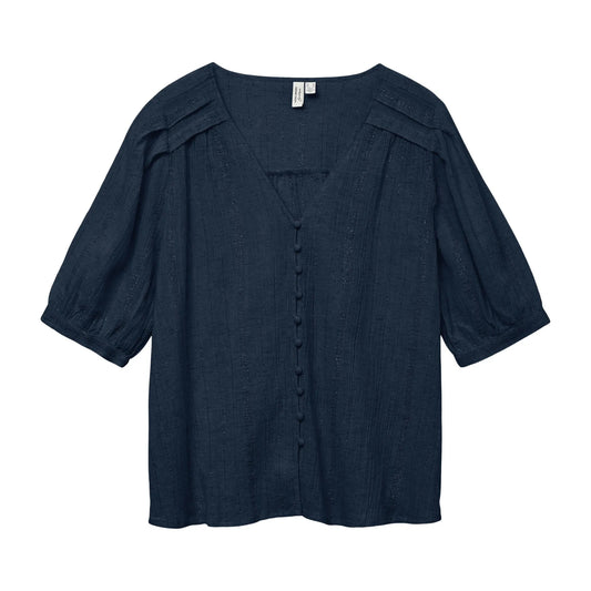 Vero Moda Dahlia V-Neck Blouse (10329115-NAVYBLAZER) Women