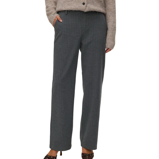 Vero Moda Maya Mid Waist Straight Pants (10331930-MEDIUMGREYM) Women