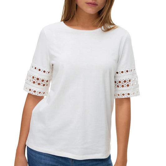 Vero Moda Vacy 2/4 Top (10340787-SNOWWHITE) Women