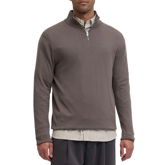 Jack & Jones Emil Knit Half Zip Sweater (12189339-FALCON) Men