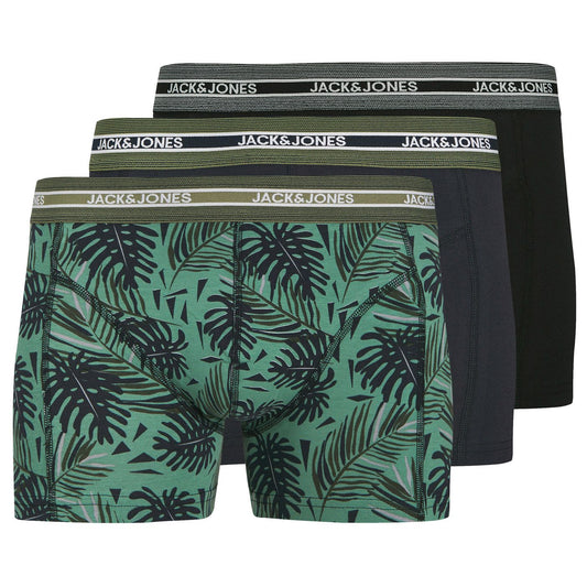 Jack & Jones Ezra Leaves Trunk Boxershorts (3-pack) (12279501-BLACK) Men