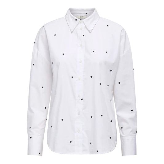 JDY Nelly LS Loose Classic Shirt (15330490-WHITEBHEMBR) Women