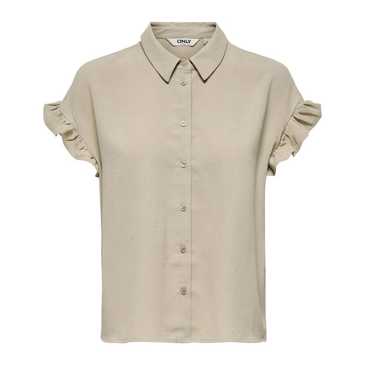 Only Mette Life SS Frill Blouse (15353160-PURECASHMER) Women