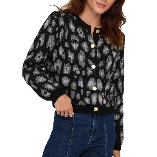 Only Sybille Buton Cardigan Vest (15358214-BLACK) Women