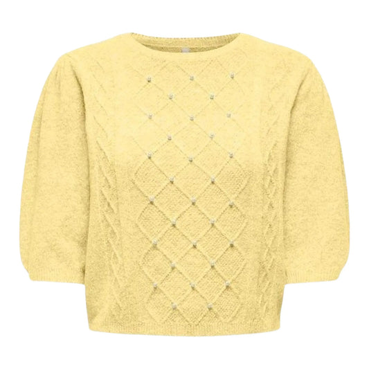 Only Gloria Life Pearl Knit Sweater (15366467-LEMONMERING) Women