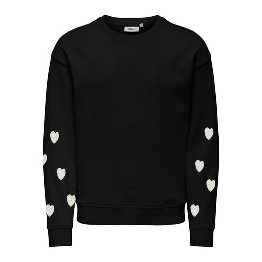 Only Marisa Teddy Heart Sweater (15368984-BLACK) Kids