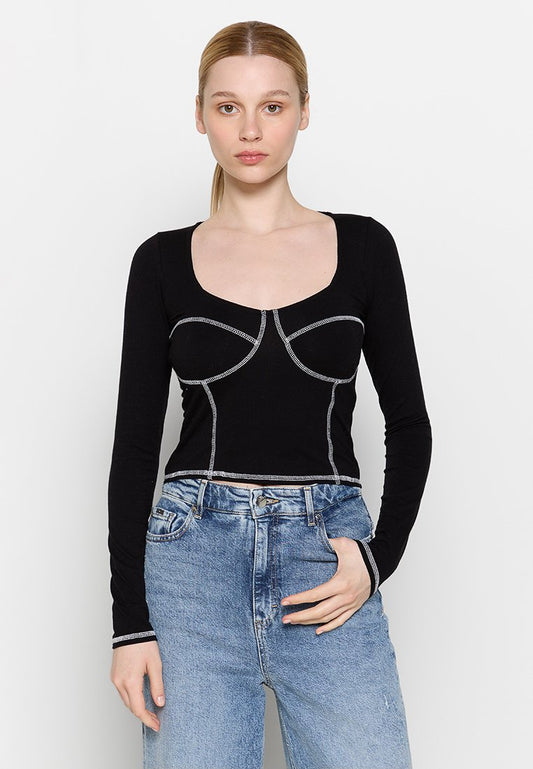 Hollister Co. DEC 4 DTC LS TREND DROP CORSET SEAMING 3CC $24.95 (ZZO2EUK19-T00) Women