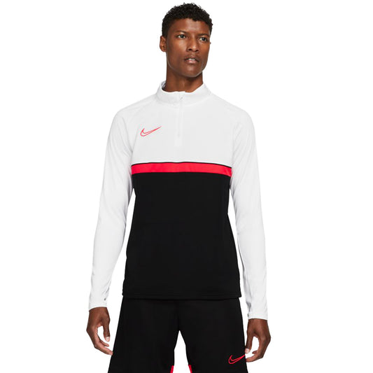 Nike Dri-FIT Academy 21 Drill Top Sweatshirt White and Black CW6110 016 Men
