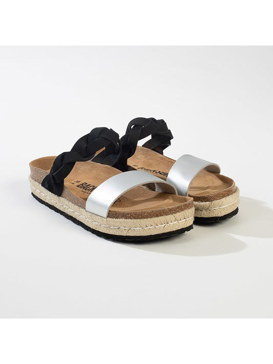 BACKSUN Mules "Bagua" Black / White Women