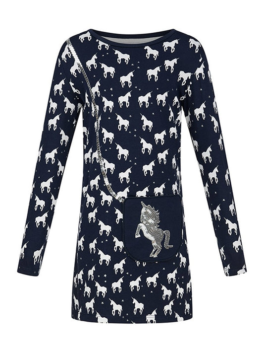 happy girls by Eisend Dress Black / Multicolour Kids