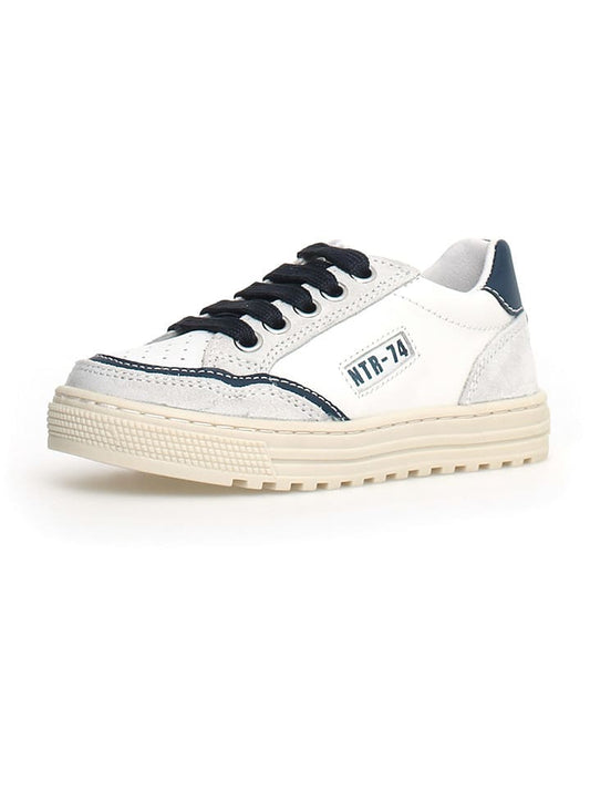 Naturino Leather Sneaker Navy / White Kids
