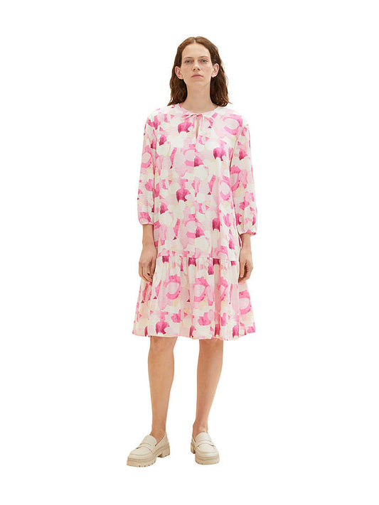 Tom Tailor Dress Pink / Cream Women