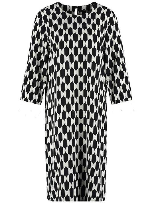 TAIFUN Dress Black / White Women