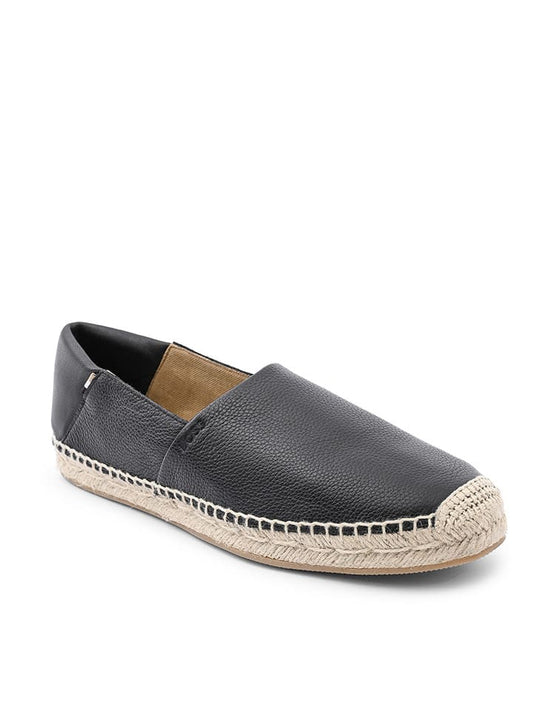 Hugo Boss Leather Espadrille "Madeira" Black Men