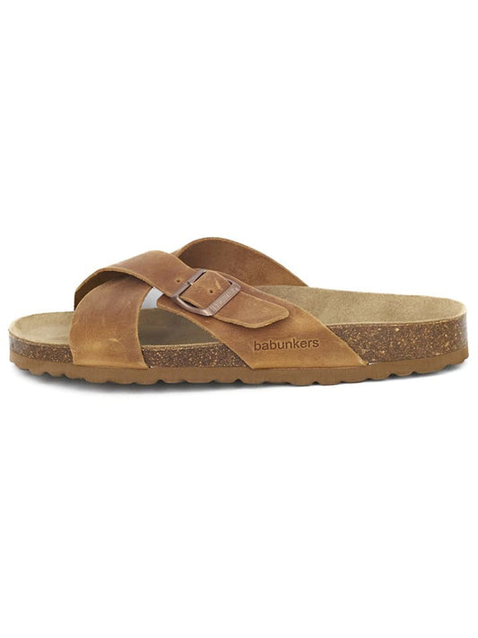 BABUNKERS Family Leather Mules Brown Women