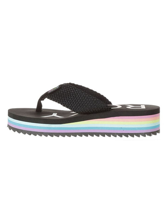 Roxy Flip Flops Black / Multicolour Kids