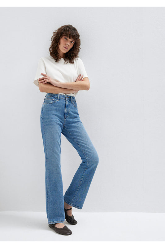 Mavi Bliss Real Blue Shaded Indigo Blue Jean Pants Women