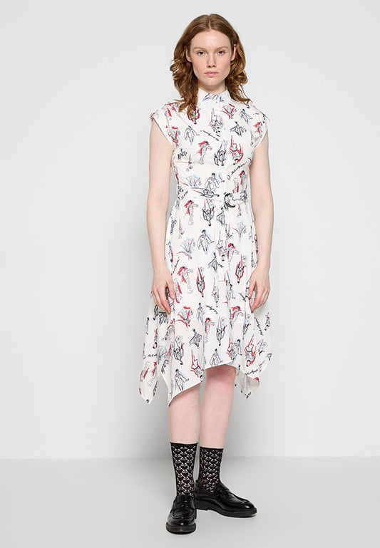 KARL LAGERFELD KARL SKETCH AOP MIDI DRESS (ZZO31R211-T00) Women