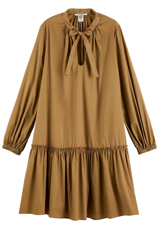 Tunic with voluminous sleeves in organic cotton mix Women