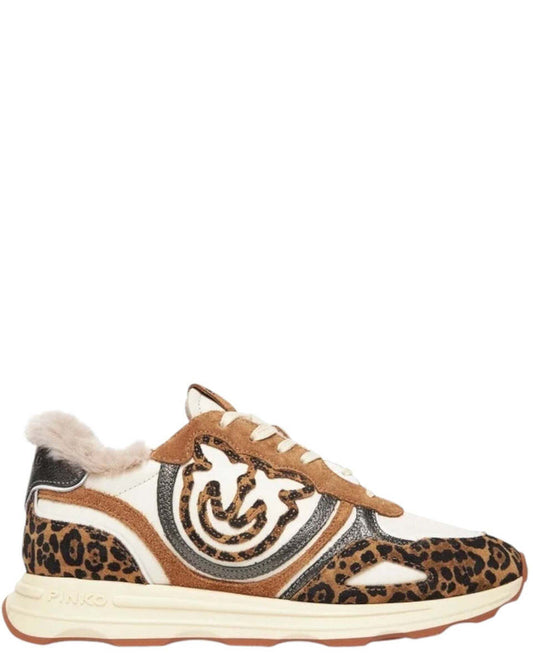 ZOE 01 - SNEAKER PRINTED COW SUEDE/CALF LEATHER/LINING FUR LEOPARD Women