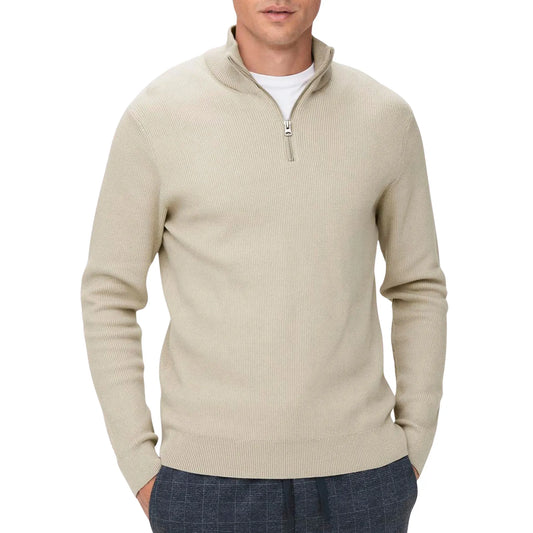 Only & Sons Phil Half Zip Knitted Sweater (22023210-SILVERLININ) Men