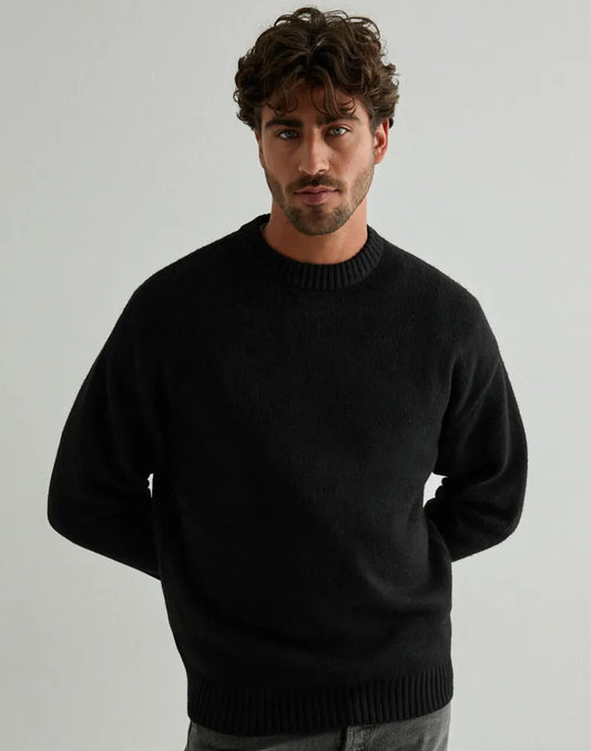 Jack & Jones Originals JOROLLIE KNIT CREW NECK SN Black (12215468-Black) Men