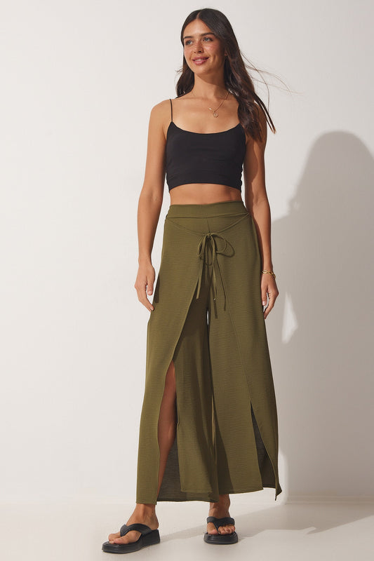 Happiness İstanbul Women's Khaki Skirt Look Ayrobin Shalwar Trousers Women