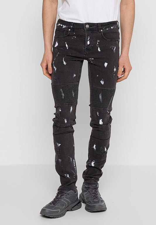 Sixth June DENIM WITH BIKER YOKES & PAINT (ZZO318M07-Q00) Men
