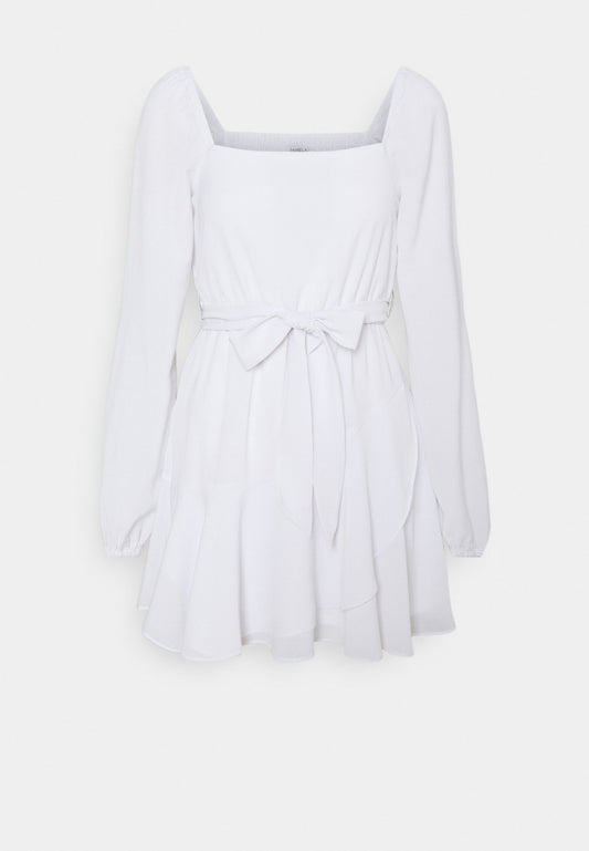 NA-KD PAMELA REIF X ZALANDO - recycled overlapped frill mini dress (NAA21C0LH-A11) Women
