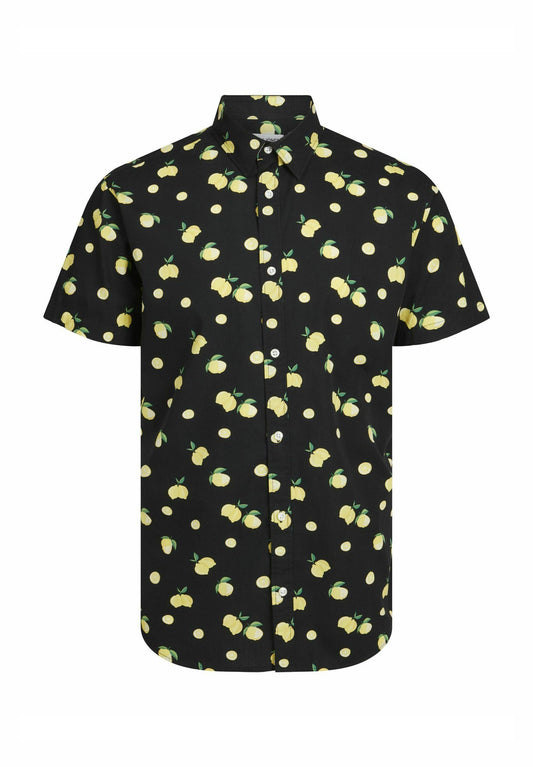 Jack & Jones JJSUNSHADE AOP SHIRT SS PLS Black (JA222D2KI-Q11) Men
