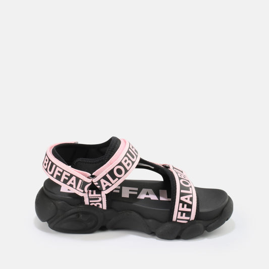 Buffalo Women everyday and sports sandals (1602069_Black/Pink)