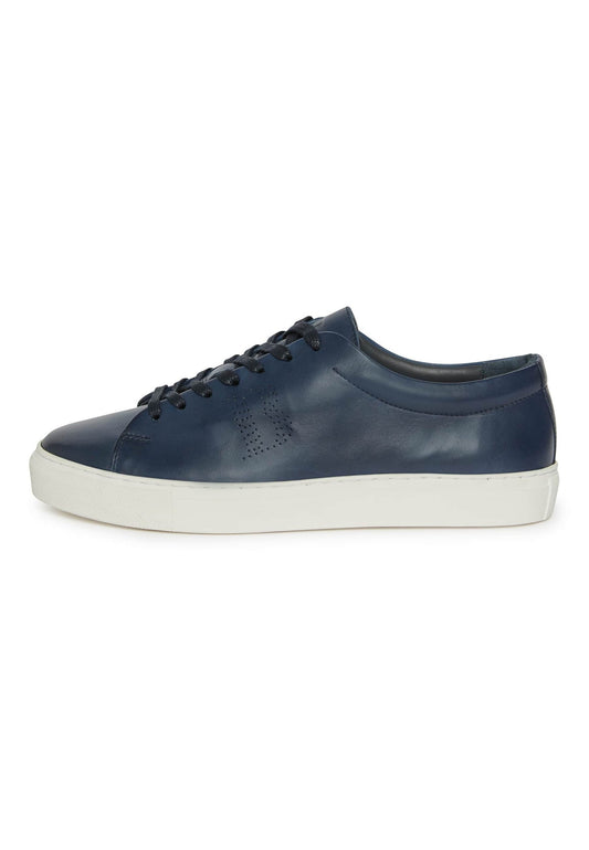 Boggi Milano Leather Trainers with Logo Leather Trainers with Logo Blue (BQ112O00W-K11) Men