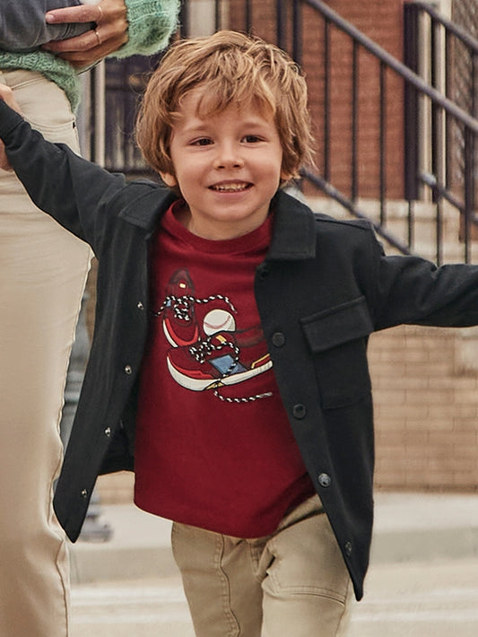 Mayoral Kids boys' T-shirts (4.040-43_Dark red)
