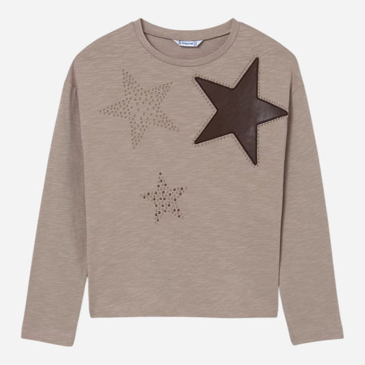 Mayoral Kids long-sleeved T-shirts (7.008-81_Light brown)