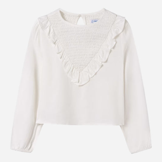 Mayoral Kids blouses and shirts (7.190-46_Cream)
