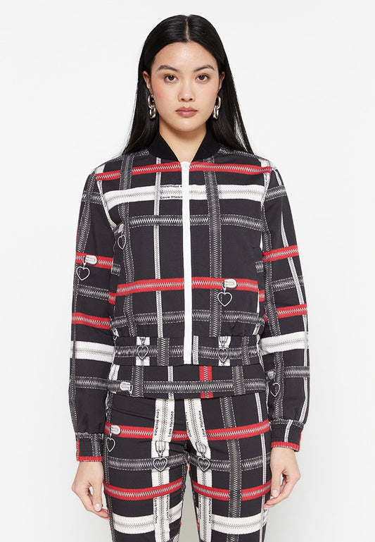 GIUBBINO BOMBER ALL OVER ZIP Women